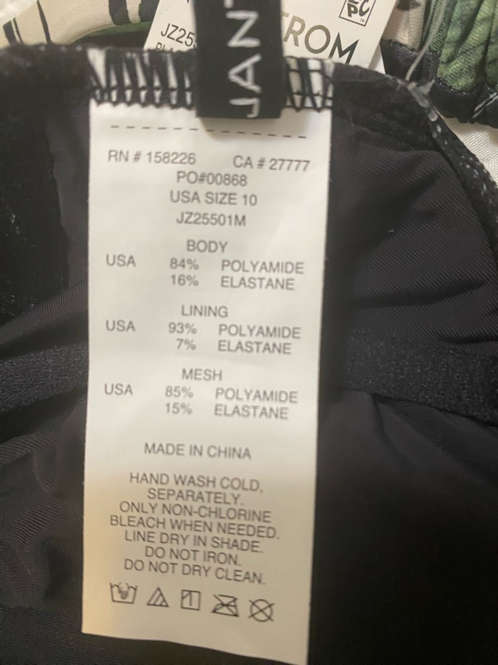 Jantzen Black Jolie One Piece Black Boho Palm - Picture 8 of 9